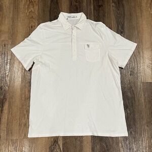 Criquet Pocket Polo Shirt Mens XXL Organic Cotton White